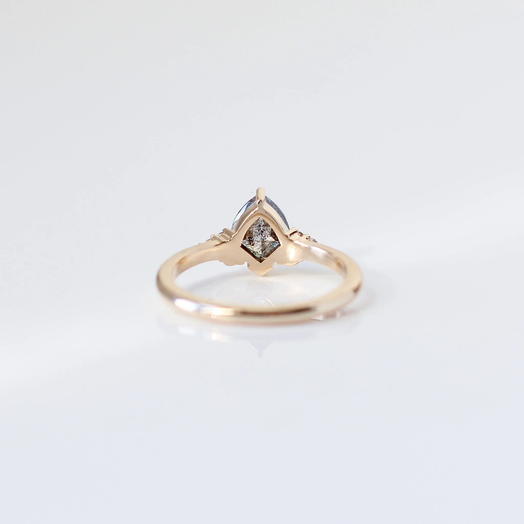 1.06ct Glacier Shield Salt & Pepper Diamond Ring
