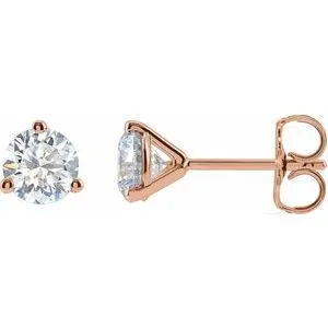 14K Rose Gold 1 CTW Lab-Grown Diamond Stud Earrings