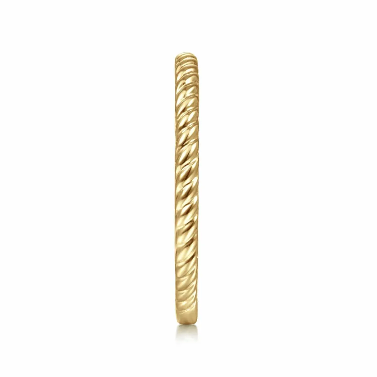 14K Yellow Gold Twisted Rope Stackable Ring - LR4582Y4JJJ