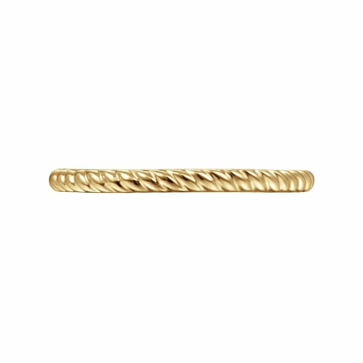 14K Yellow Gold Twisted Rope Stackable Ring - LR4582Y4JJJ