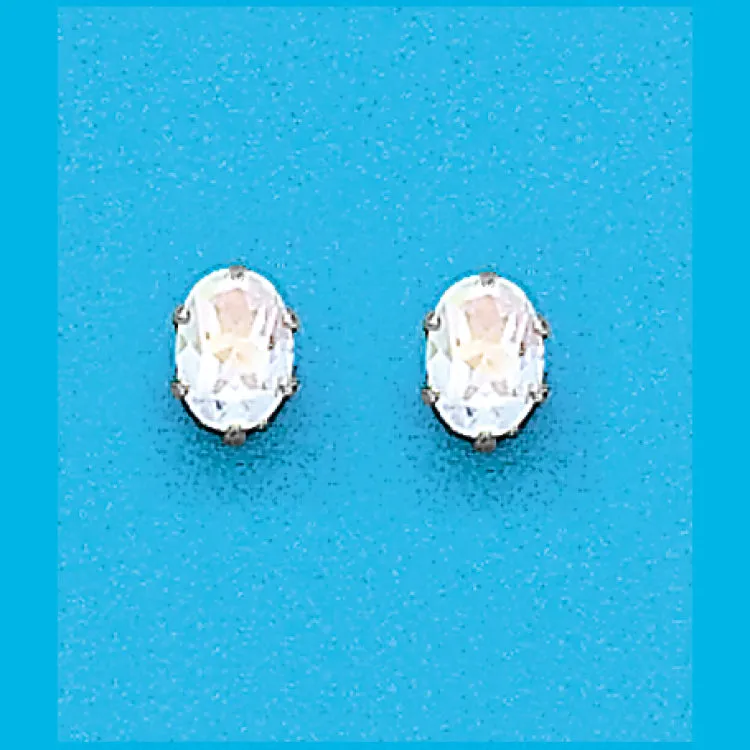 8x6 Oval Mercury Mist Topaz