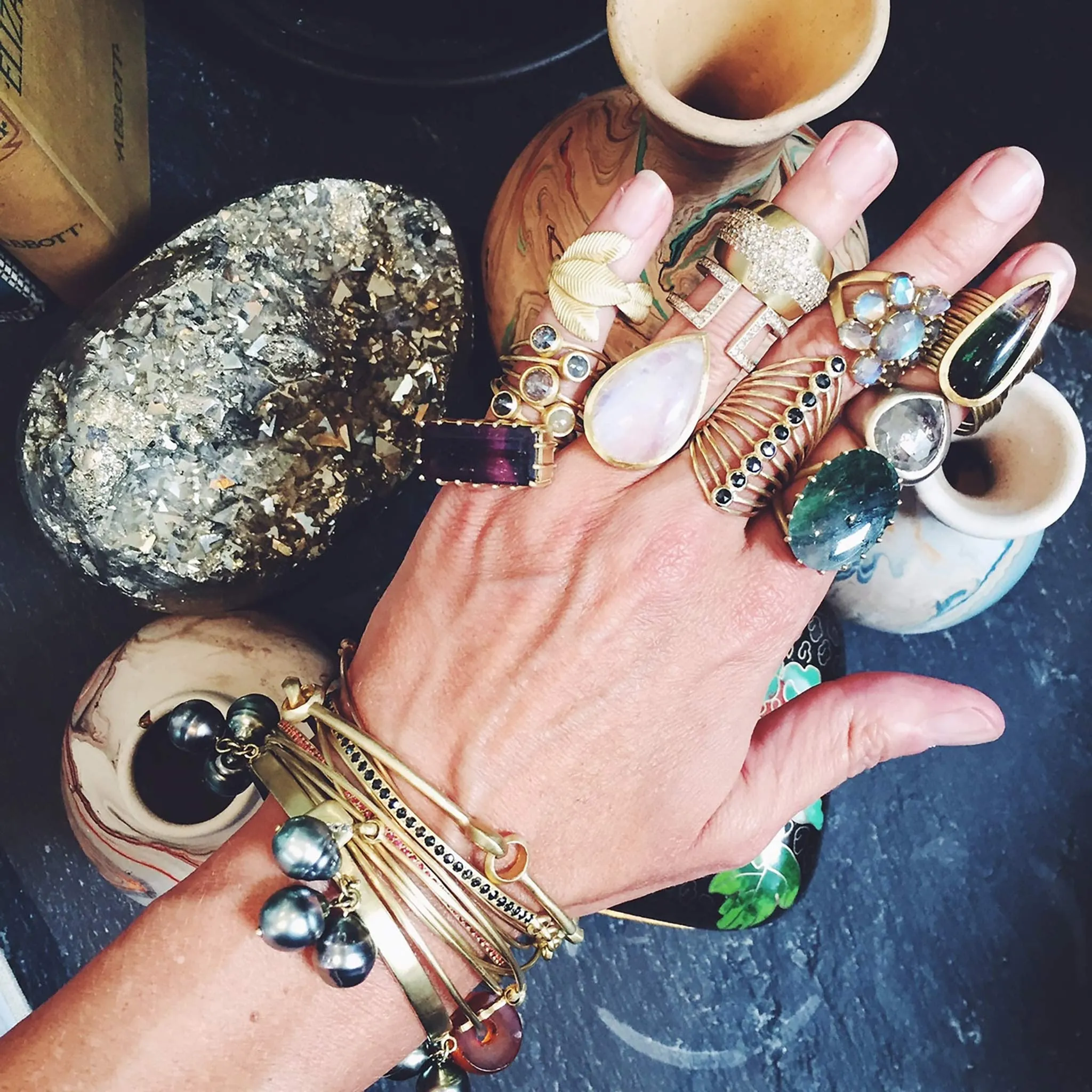 A Pearl Cluster Bangle