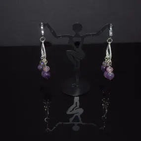 Amethyst Crystal Chandelier Earrings