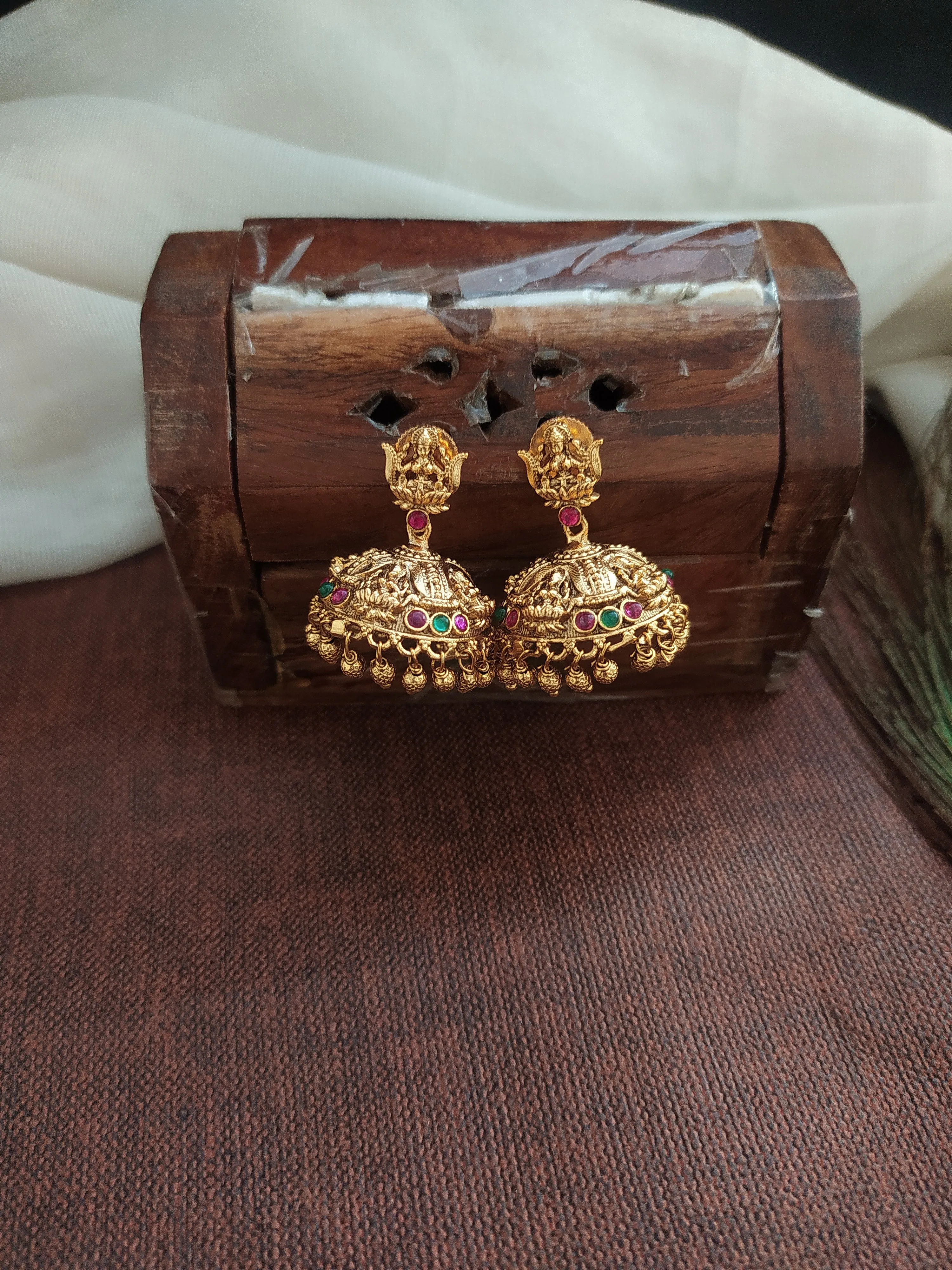 Antique Gold Kasu Malai Necklace Set