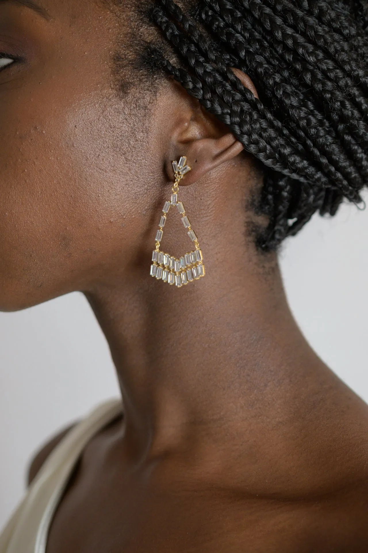 Baguette Chandelier Earring
