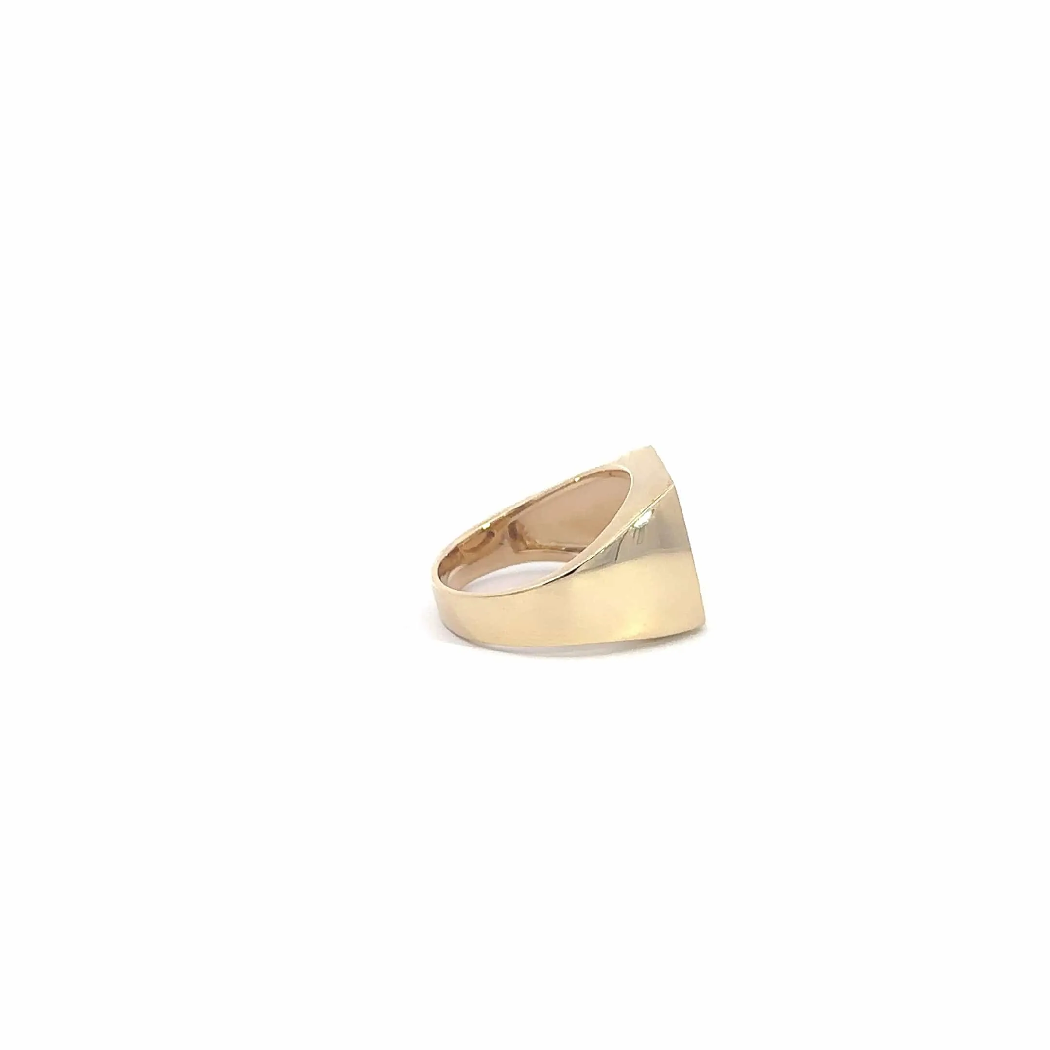 Baikalla™ 14k Yellow Gold Signet Moissanite Ring