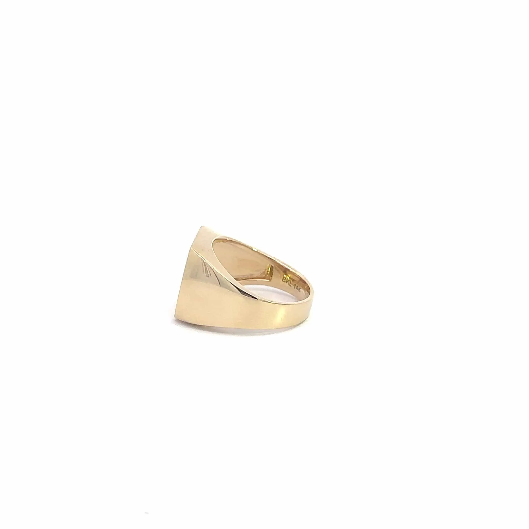Baikalla™ 14k Yellow Gold Signet Moissanite Ring