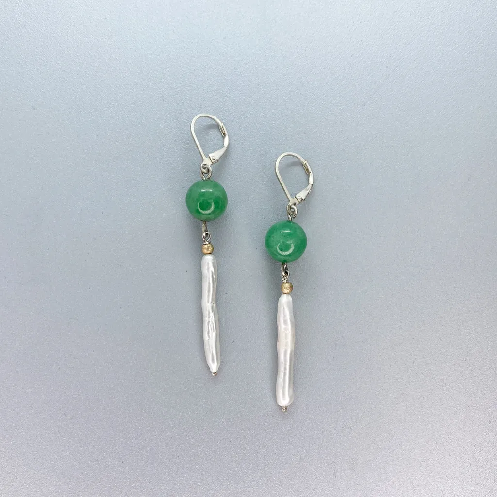 BC Jade and Pearl Earrings