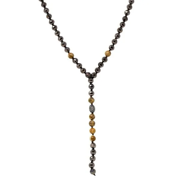 Beaded "Y" Necklace