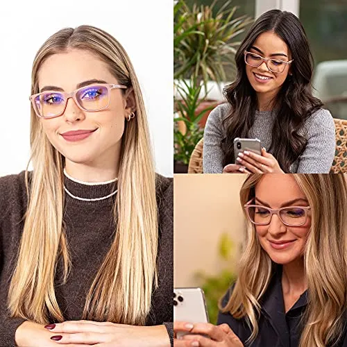Blue-Light-Blocking-Reading-Glasses-Beige-Pink-3-75-Magnification-Computer-Glasses