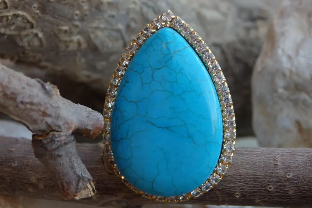 Blue statement ring