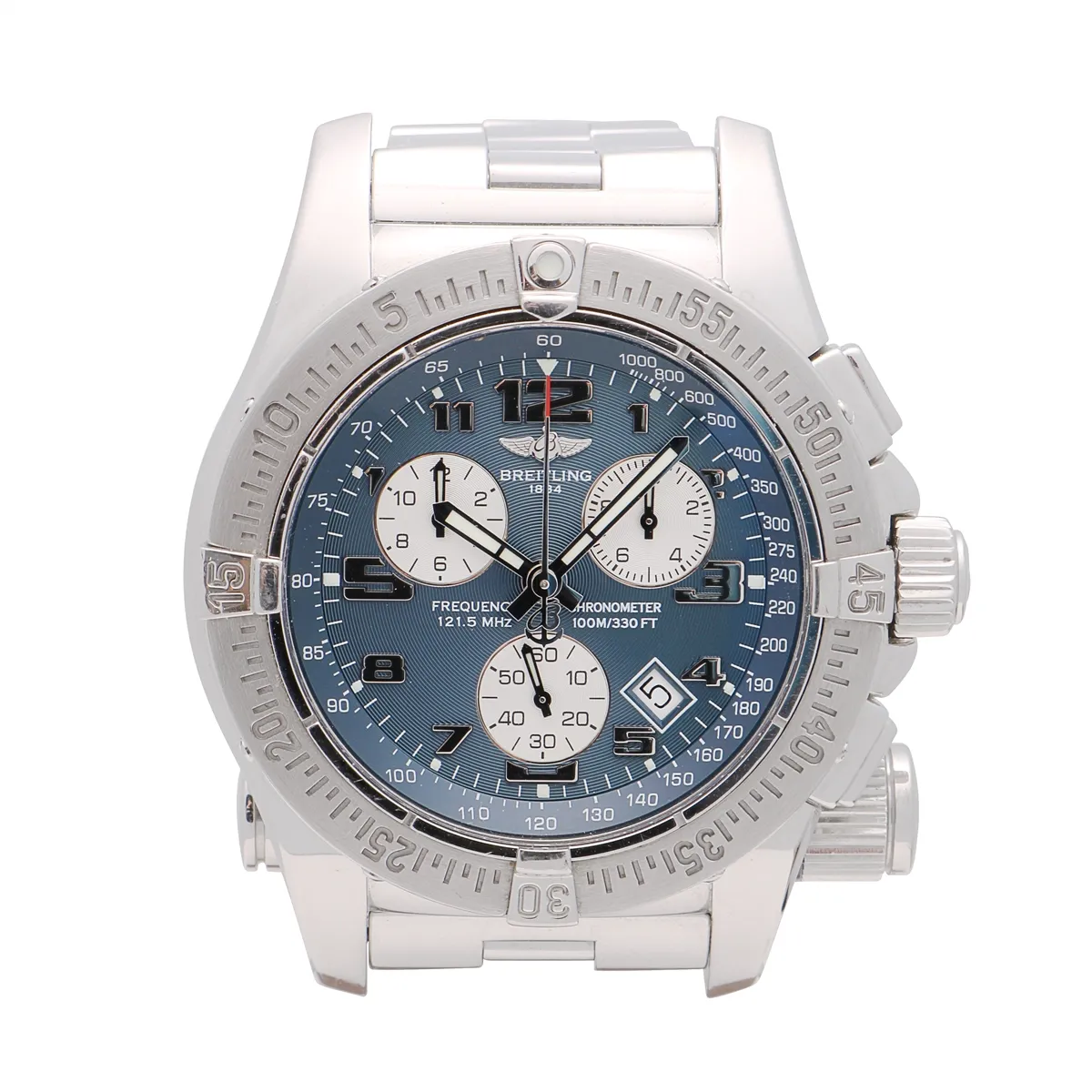 Breitling Emergency Watch A73322 Blue Dial Stainless Steel 45mm Quartz (Preowned)