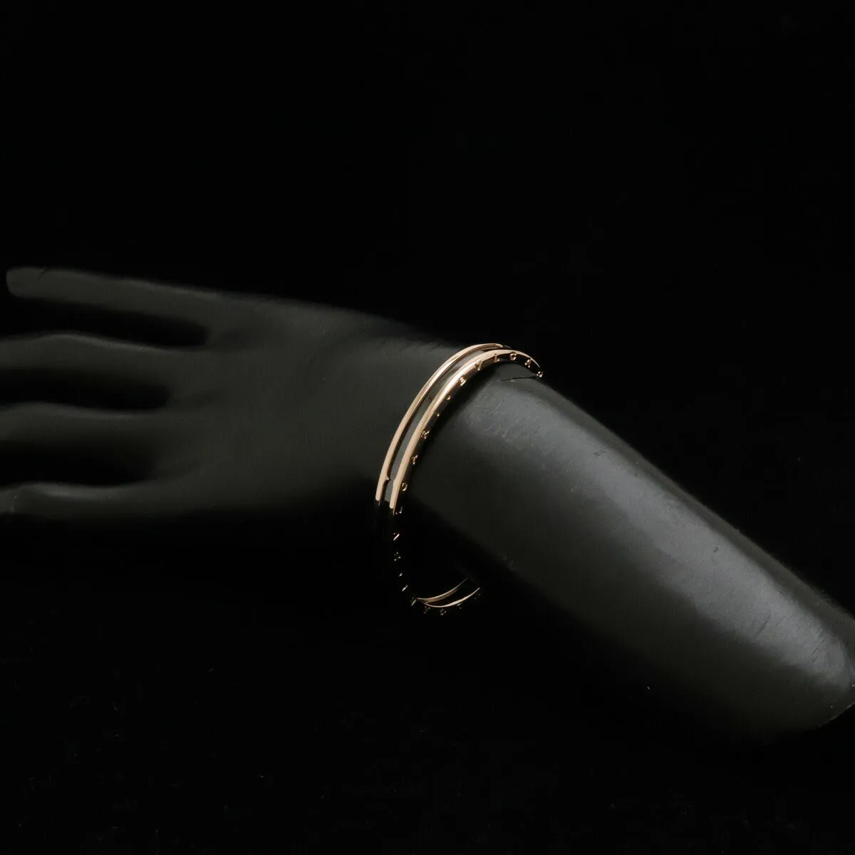 Bvlgari B.zero1 Open Bangle Bracelet Pink Gold Ceramic
