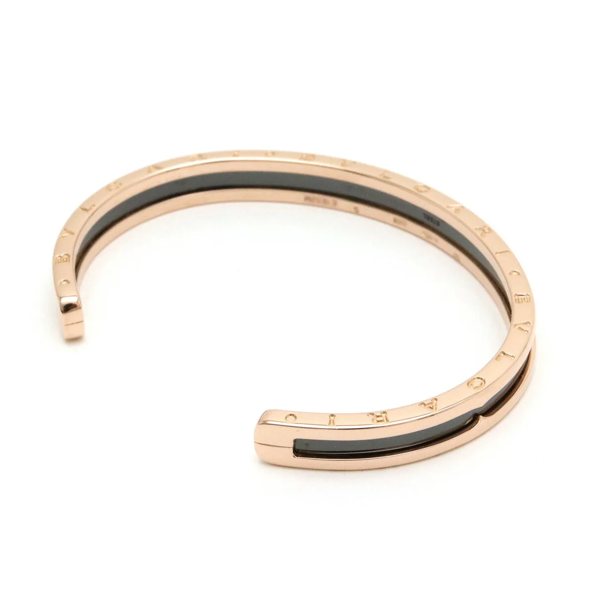 Bvlgari B.zero1 Open Bangle Bracelet Pink Gold Ceramic