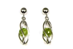 Caged Peridot Earrings