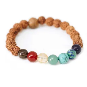 Chakra & Rudraksha Wrist Mala Bracelet Global Groove