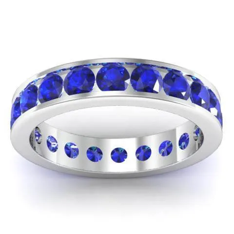 Channel Set Sapphire Eternity Ring