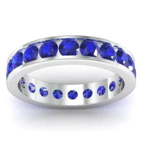 Channel Set Sapphire Eternity Ring