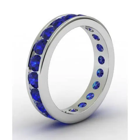 Channel Set Sapphire Eternity Ring