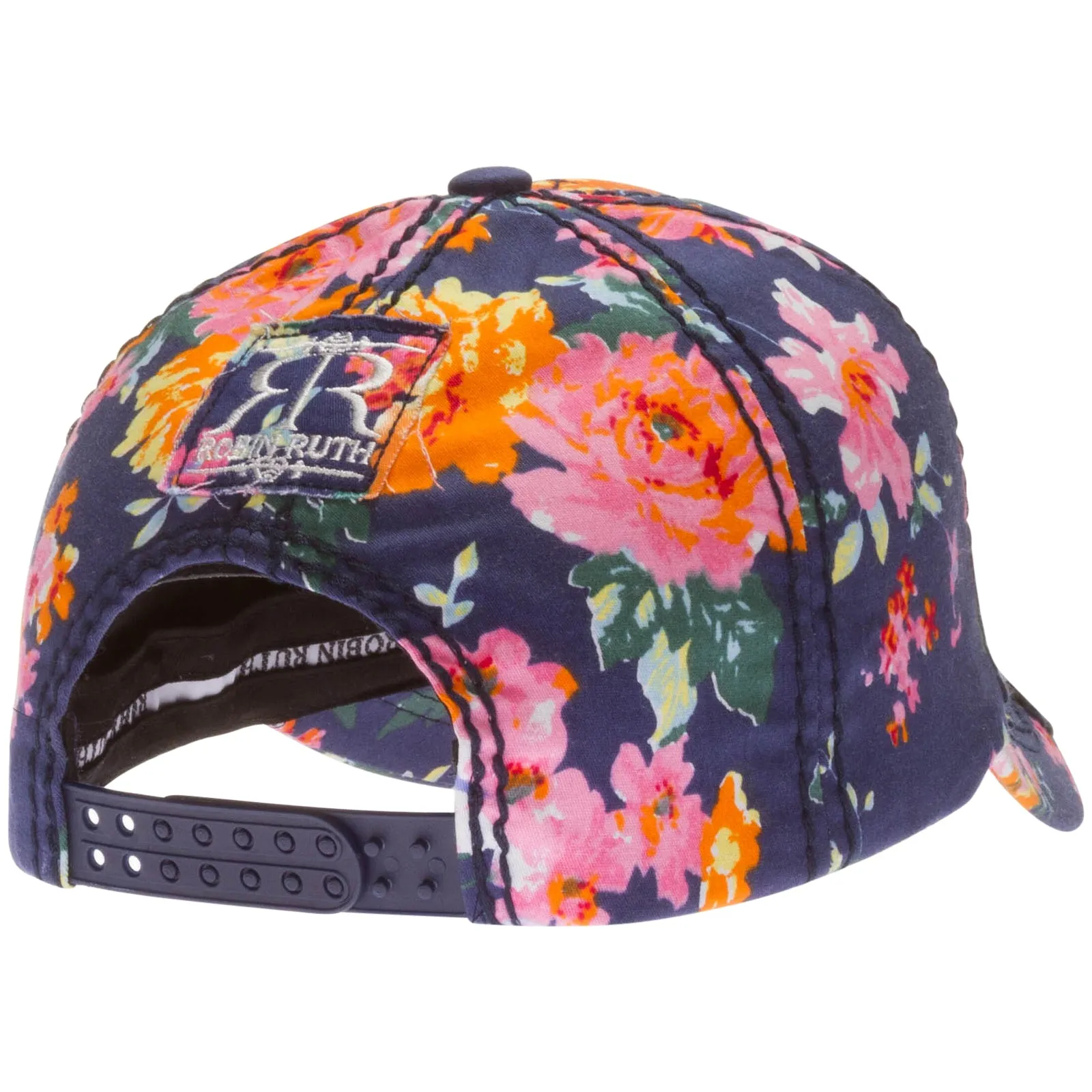 Chicago Navy Floral Adjustable Hat