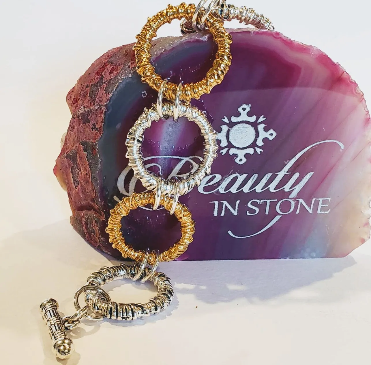 Chunky Big Link Bracelet Gold & Silver