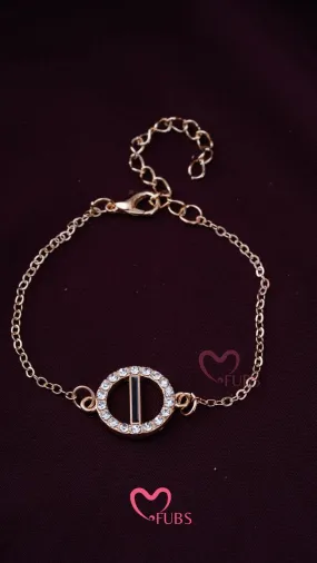 Circular Letter Link Bracelet