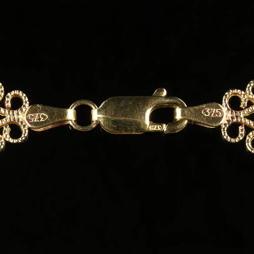 Citrine Filigree Gold Bracelet 9Ct Gold