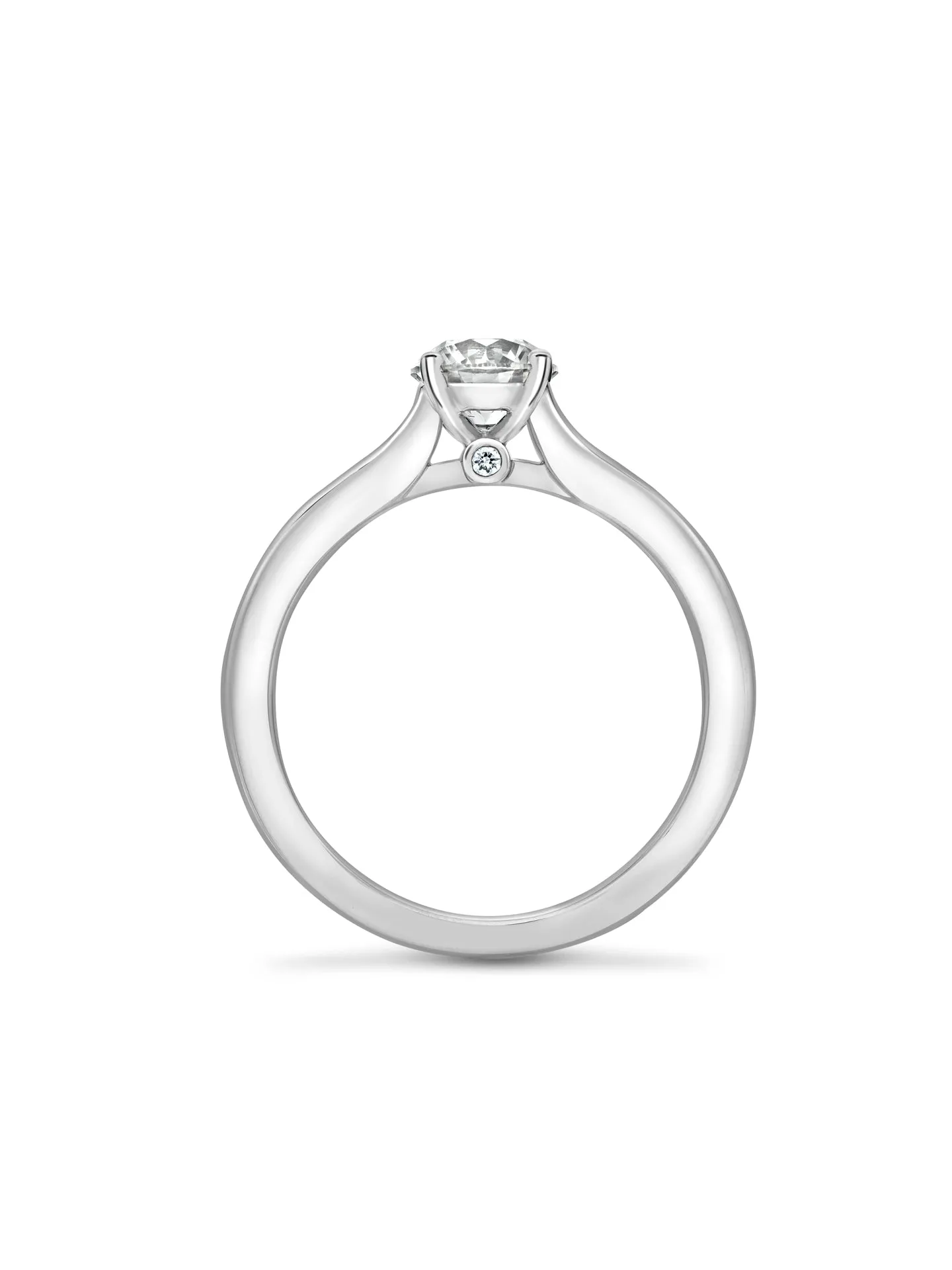 Classic Platinum Diamond Engagement Ring 1 Carat FVS2