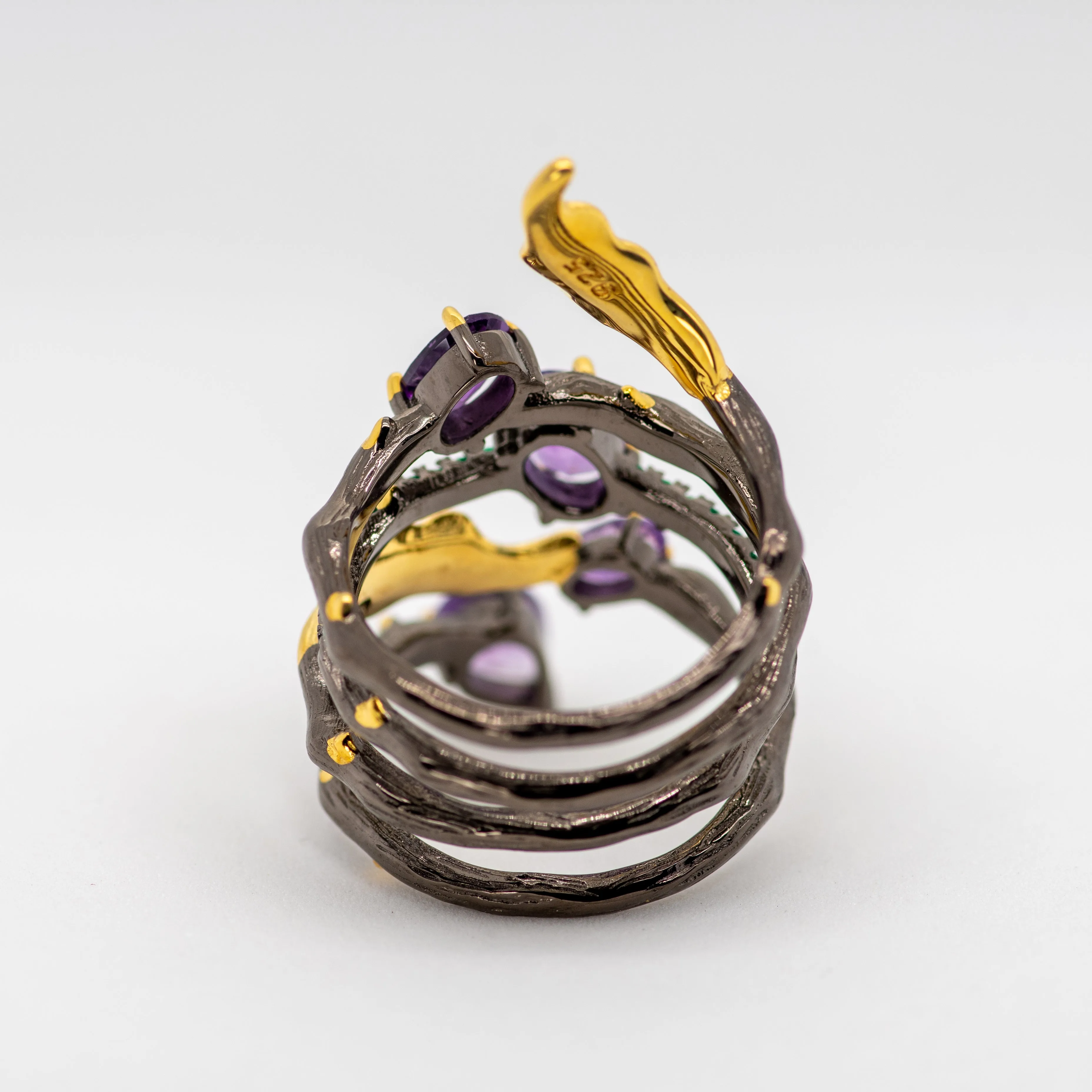 Daffodil Amethyst Ring - 2.26Ct Natural Amethyst in Sterling Silver