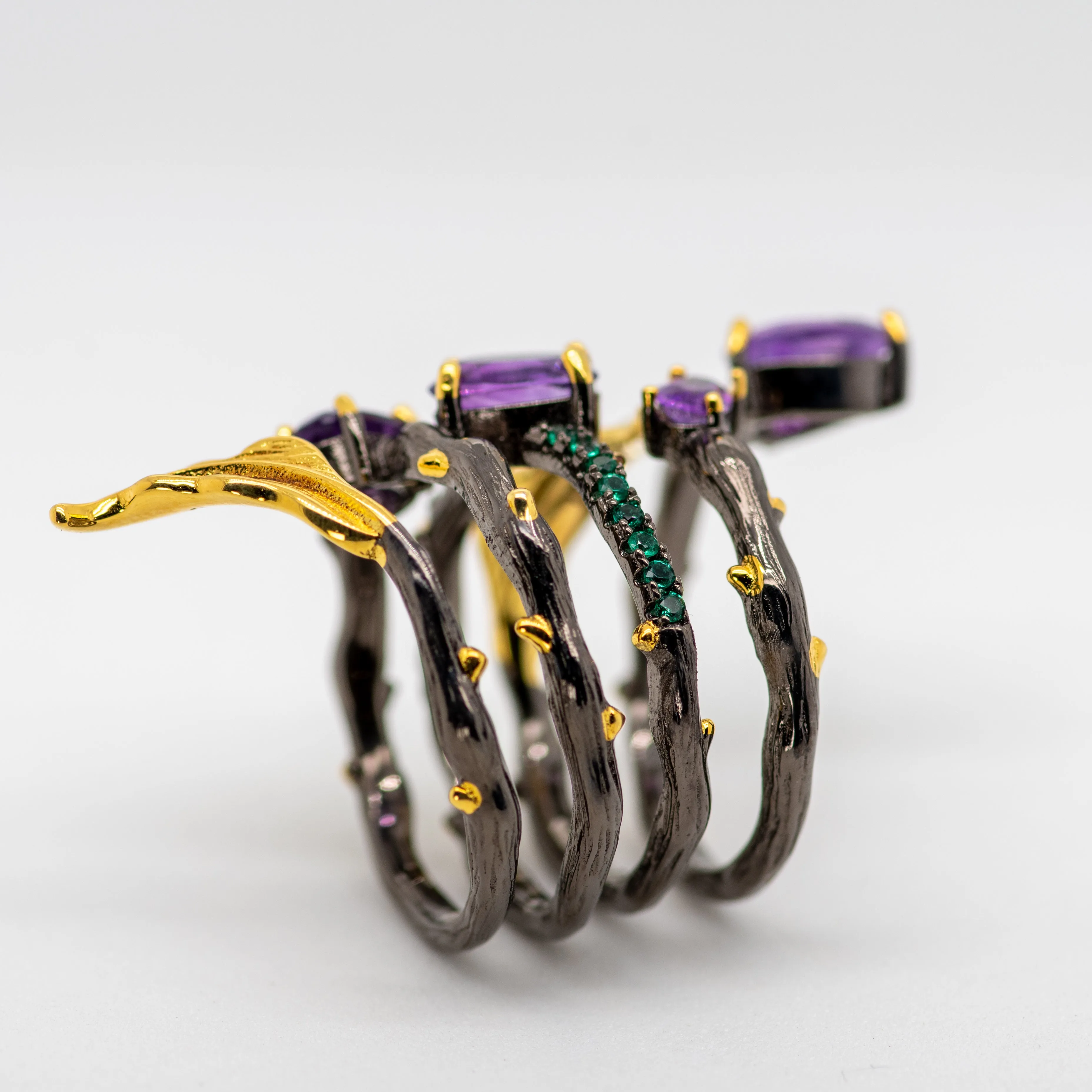 Daffodil Amethyst Ring - 2.26Ct Natural Amethyst in Sterling Silver