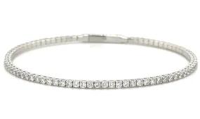 Diamond Semi flexible Bangle Bracelet 1.97ct tw