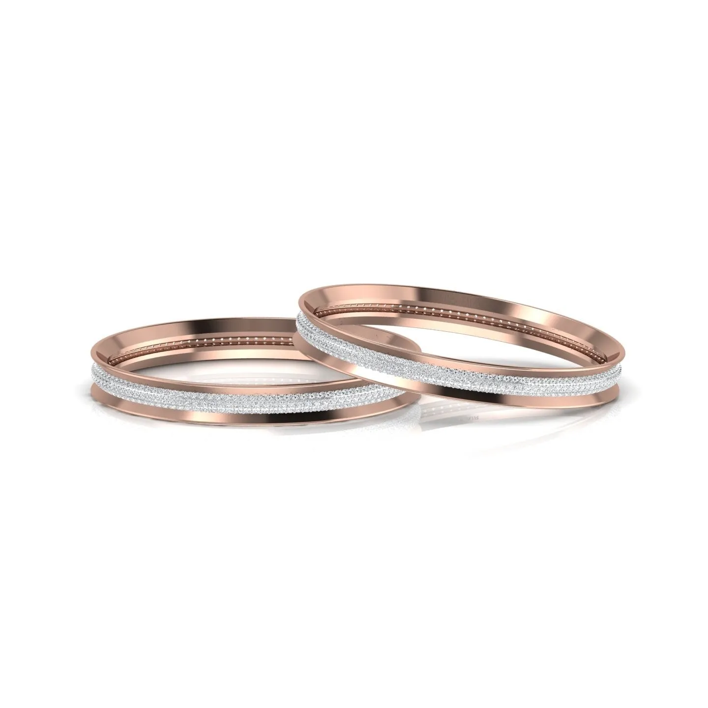 Double Line Design Silver Bangle