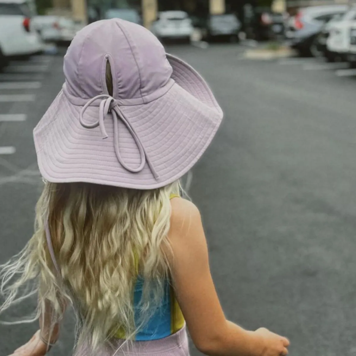 floppy hat | swim | mauve