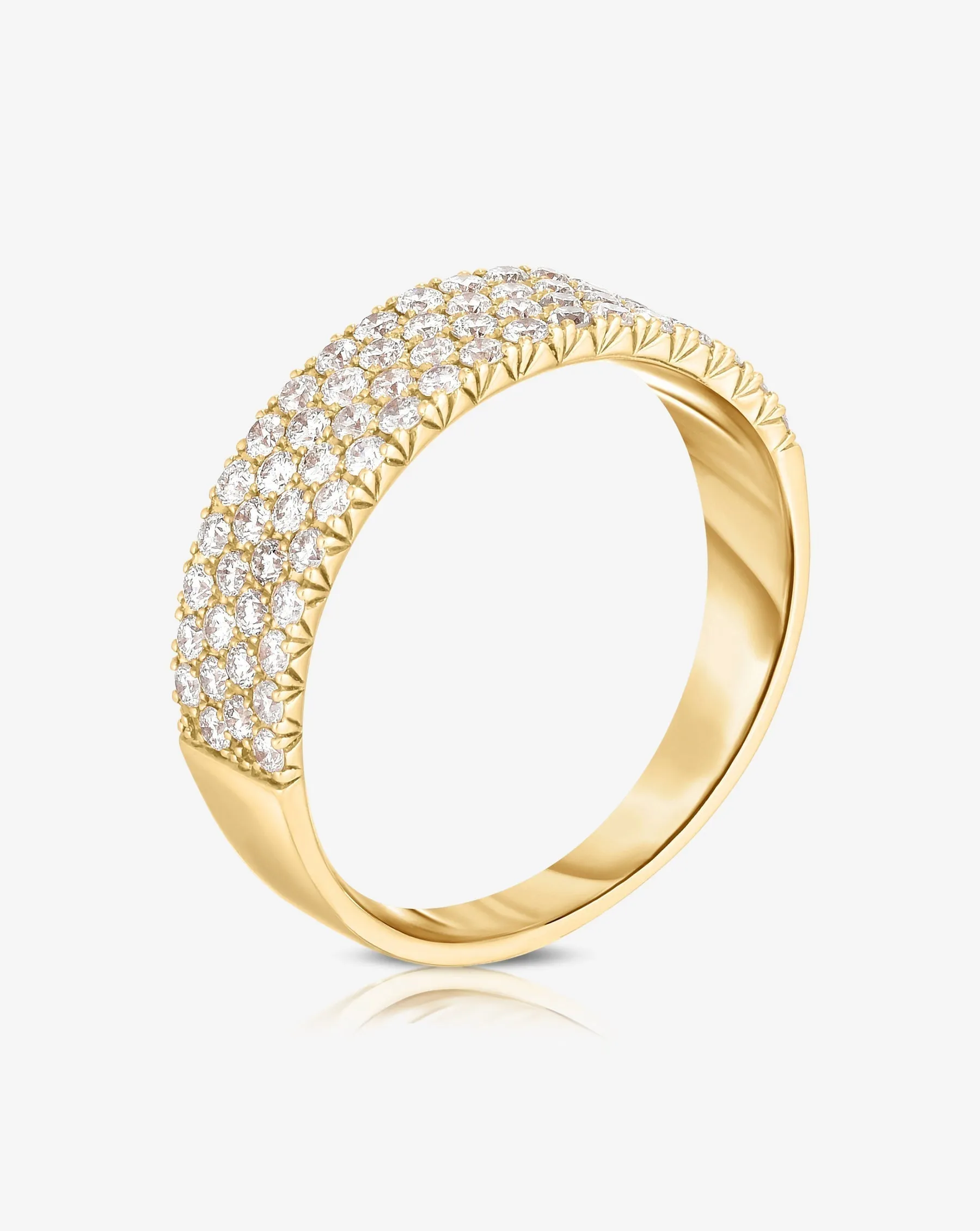 Four Row Stackable Pavé Ring
