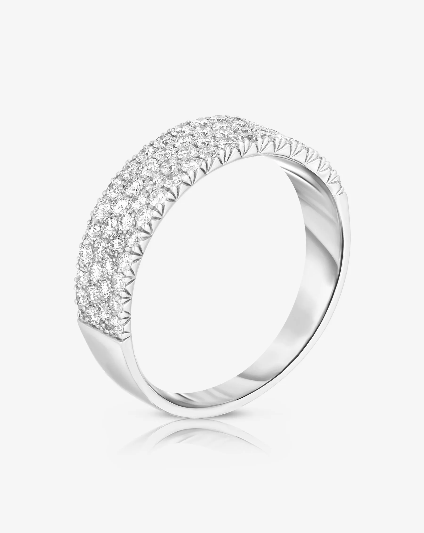 Four Row Stackable Pavé Ring