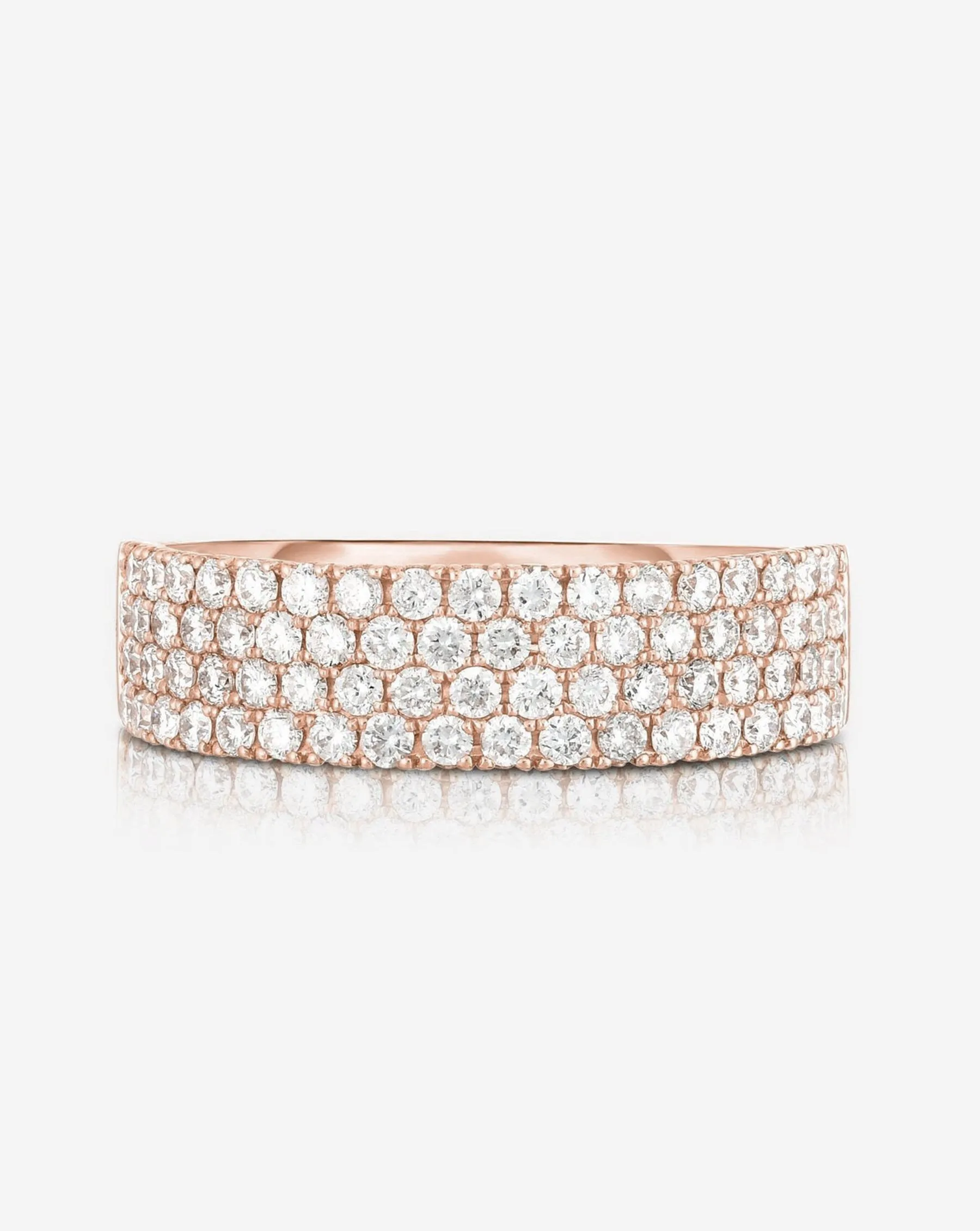 Four Row Stackable Pavé Ring