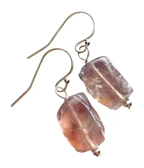 Genuine Imperial Topaz Earrings