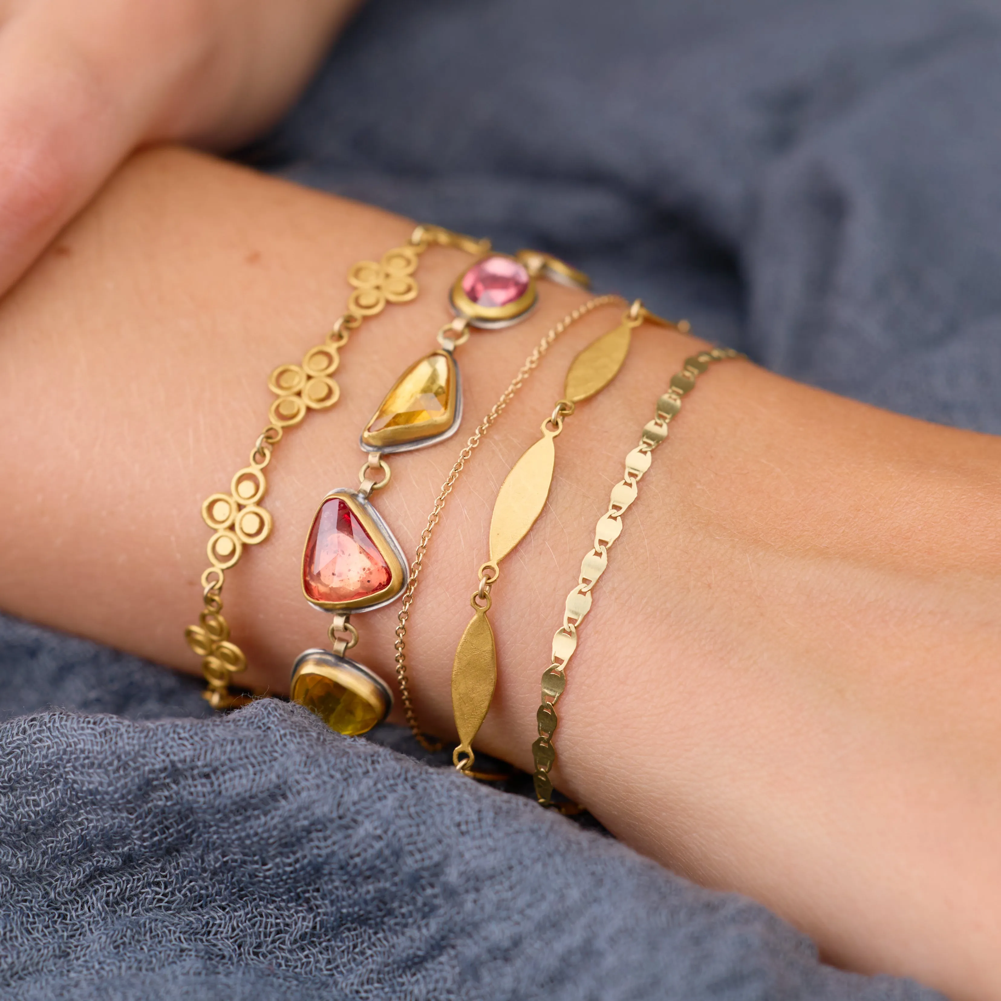 Gold Filigree Link Bracelet