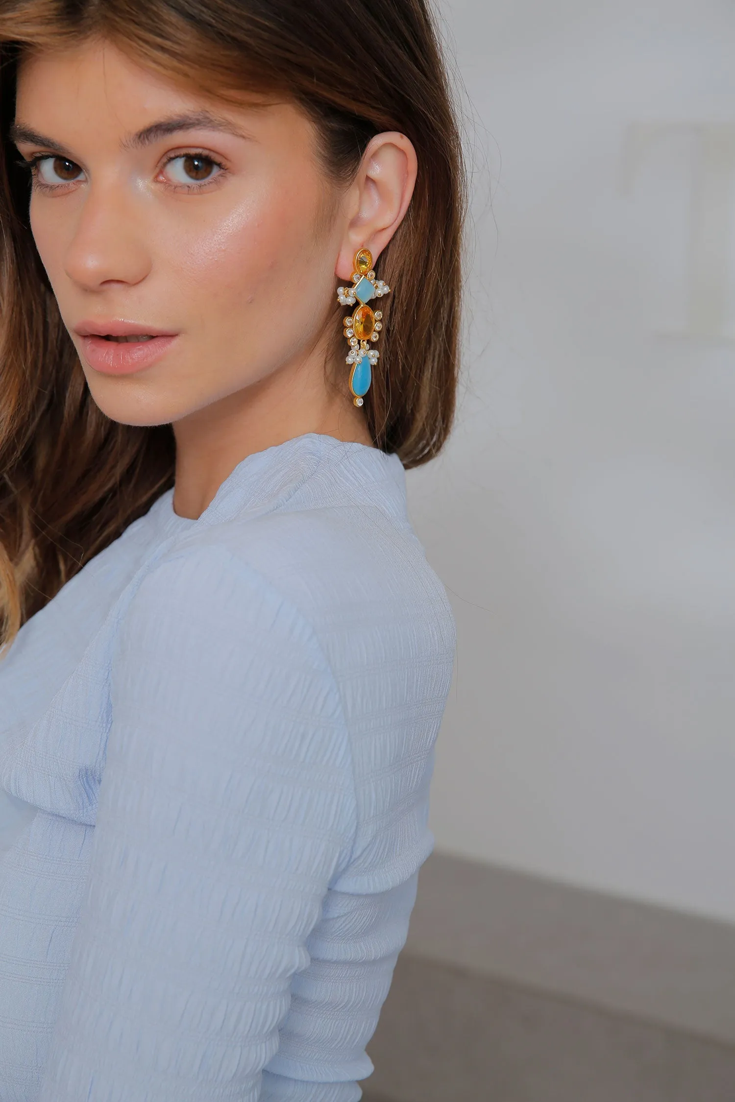 Golden Trumpet Earrings - Taleed