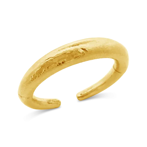 Hammered Gold Bangle Estate Bracelet