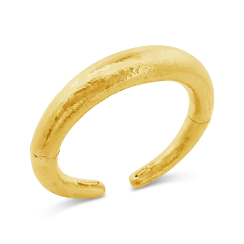 Hammered Gold Bangle Estate Bracelet