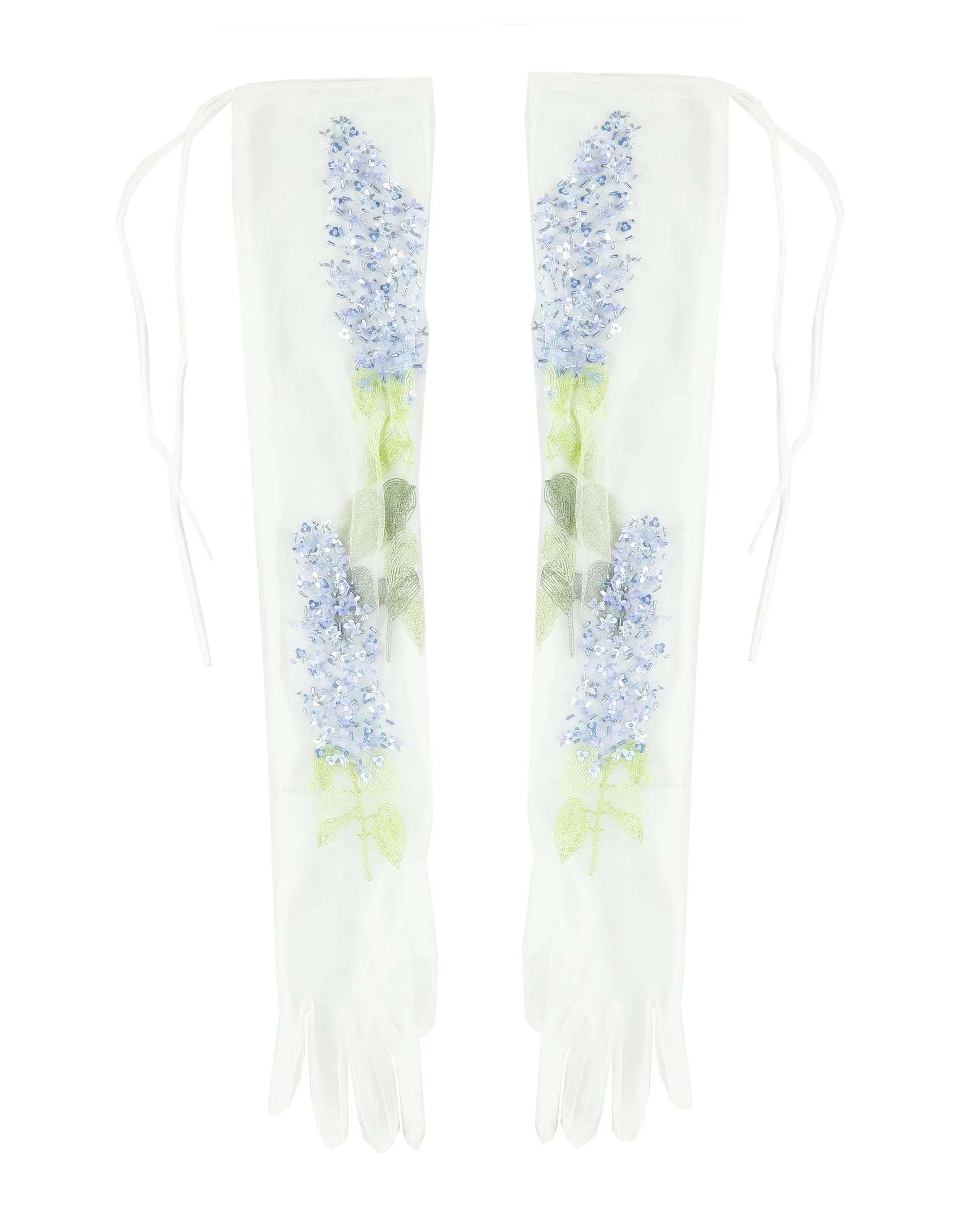 Hand-embroidered gloves