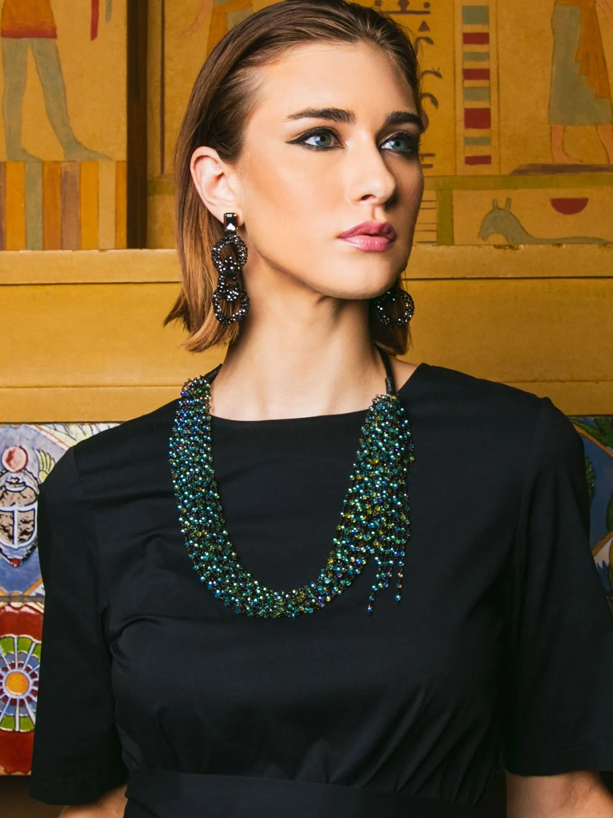 Handmade Beaded Layer Collar Necklace