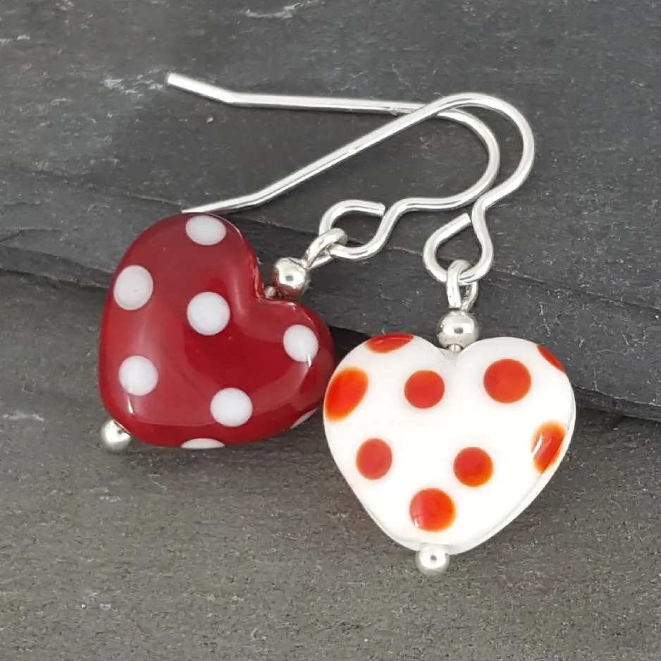 Heart Earrings - Polka Dotty Collection