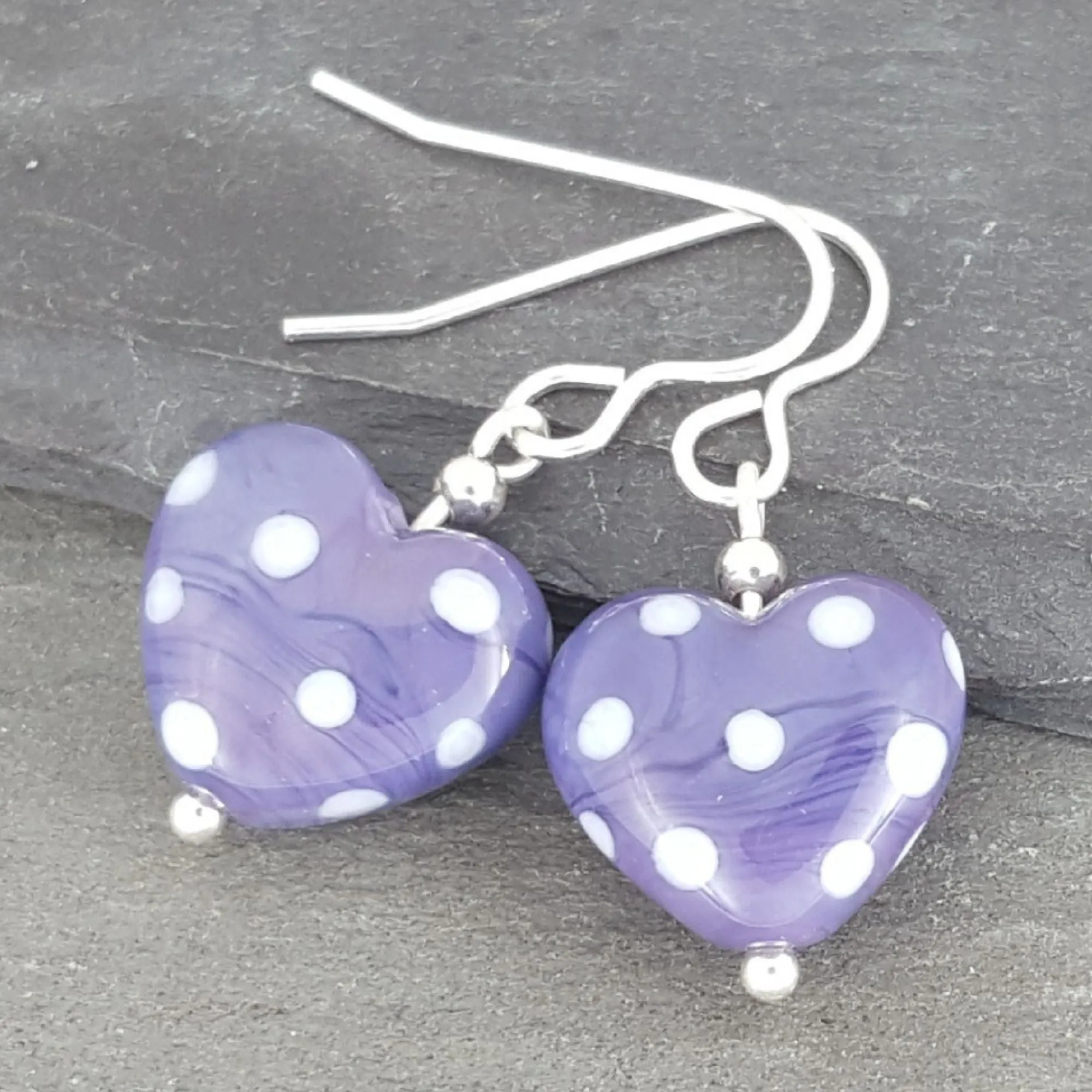 Heart Earrings - Polka Dotty Collection
