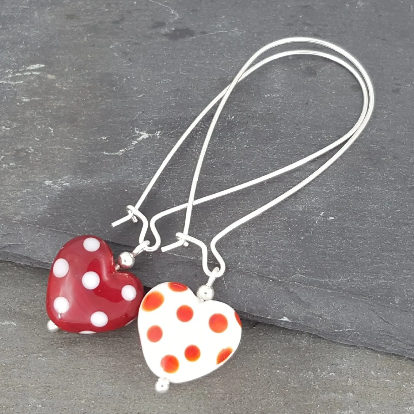 Heart Earrings - Polka Dotty Collection