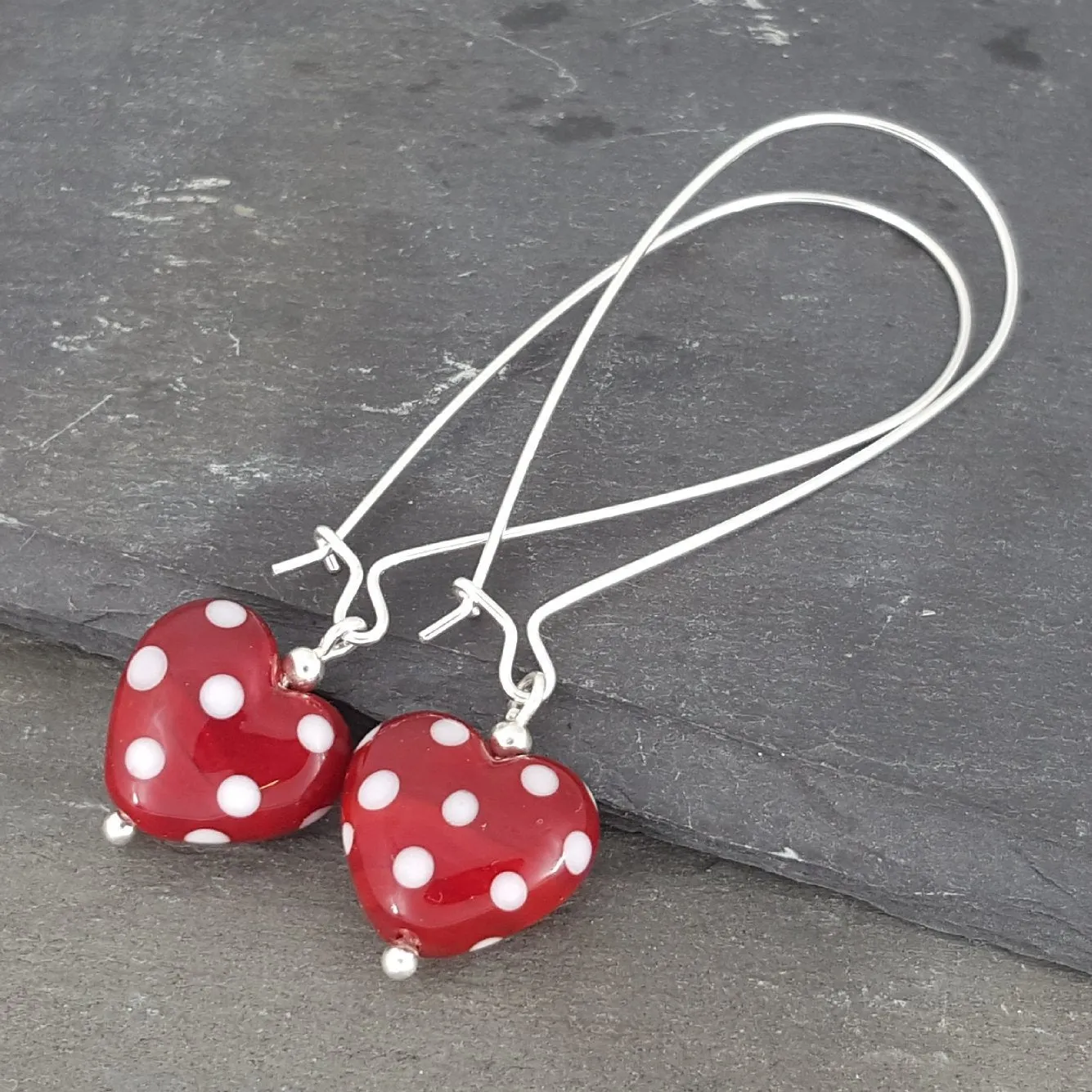 Heart Earrings - Polka Dotty Collection