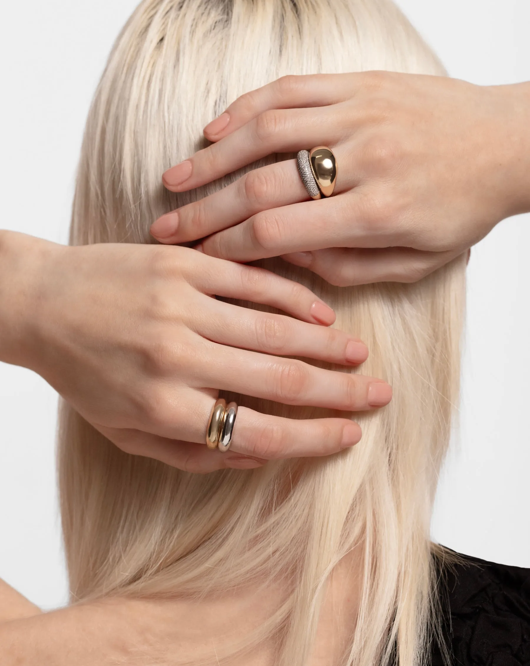 Jumbo Gold Cloud Ring