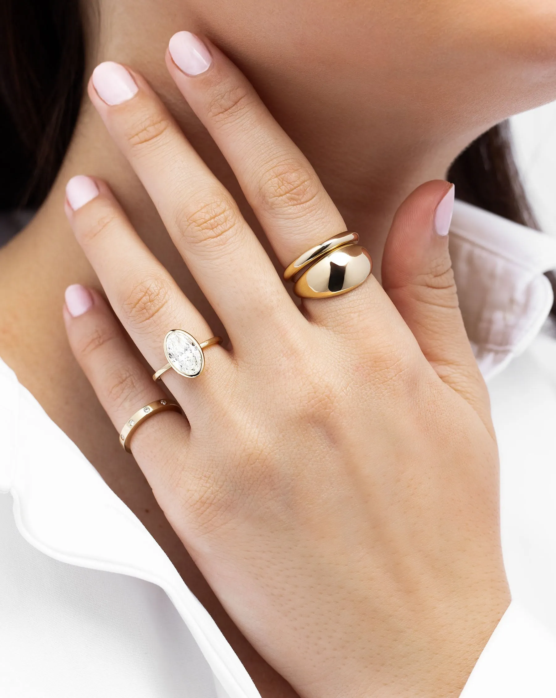 Jumbo Gold Cloud Ring