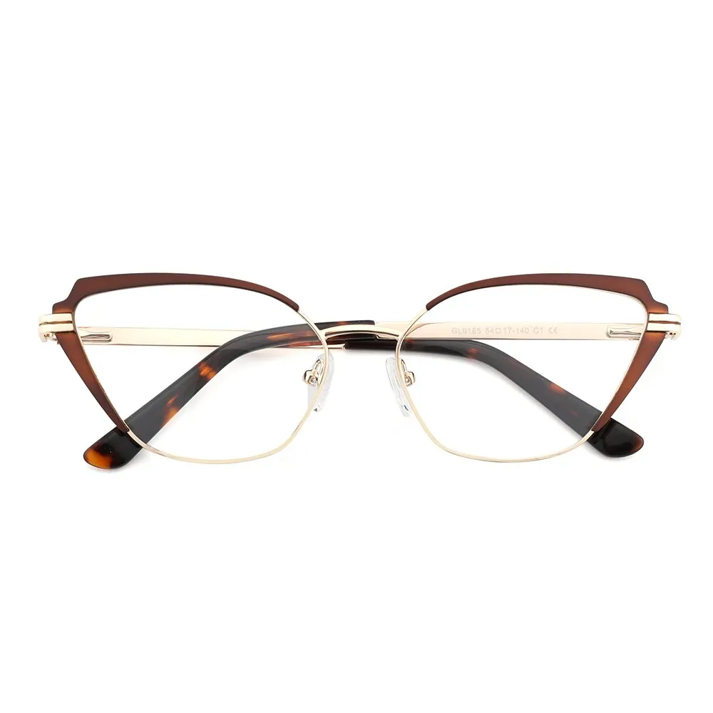 Laoyehui Unisex Semi Rim Butterfly Cat Eye Alloy Reading Glasses Glg9185